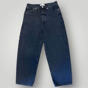 Madewell High Rise Balloon Jeans in Washed Black